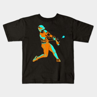 RETRO BASEBALL PLAYER Kids T-Shirt